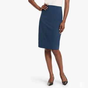M.M. LaFleur The Cobble Hill Skirt Tropical Wool in Twilight